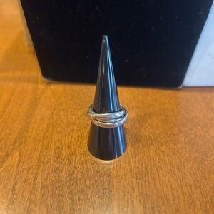 Silver Twisted Band Ring